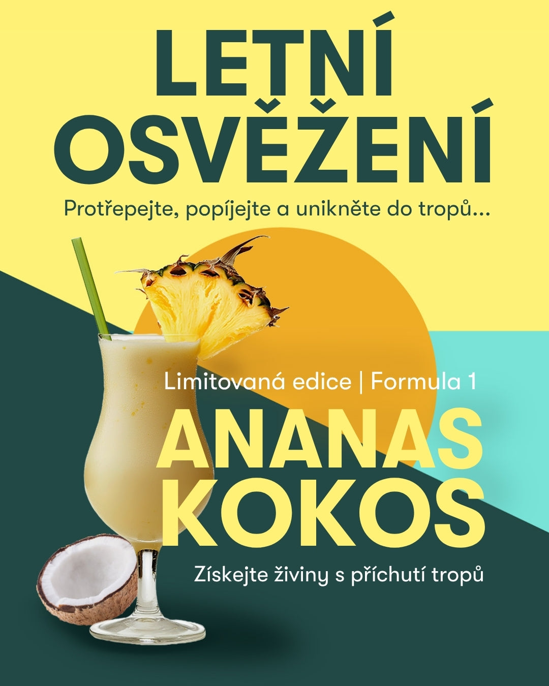 Sleva 25% Herbalife F1 koktejl ANANAS-KOKOS - LIMITOVANÁ EDICE 550g